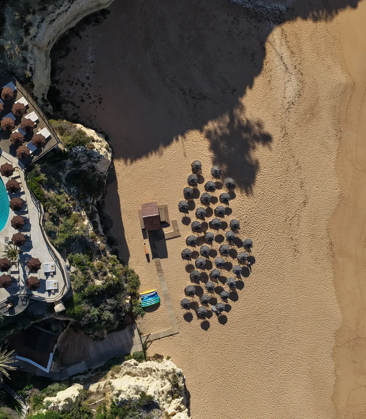 Aerial view of hotel and beach at A Costa Restaurant