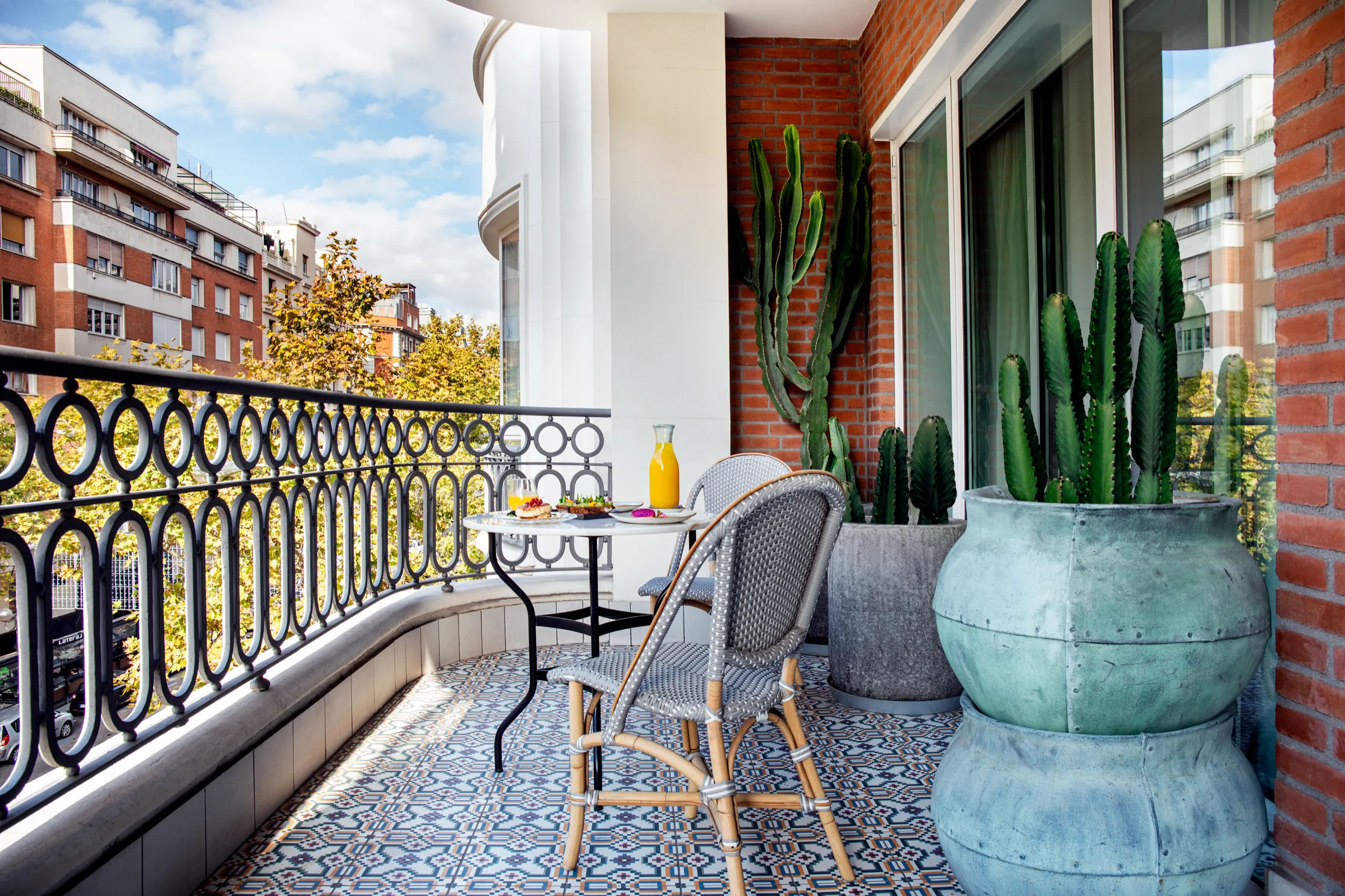 Balcony with cactus and tiled floor, BLESS Madrid