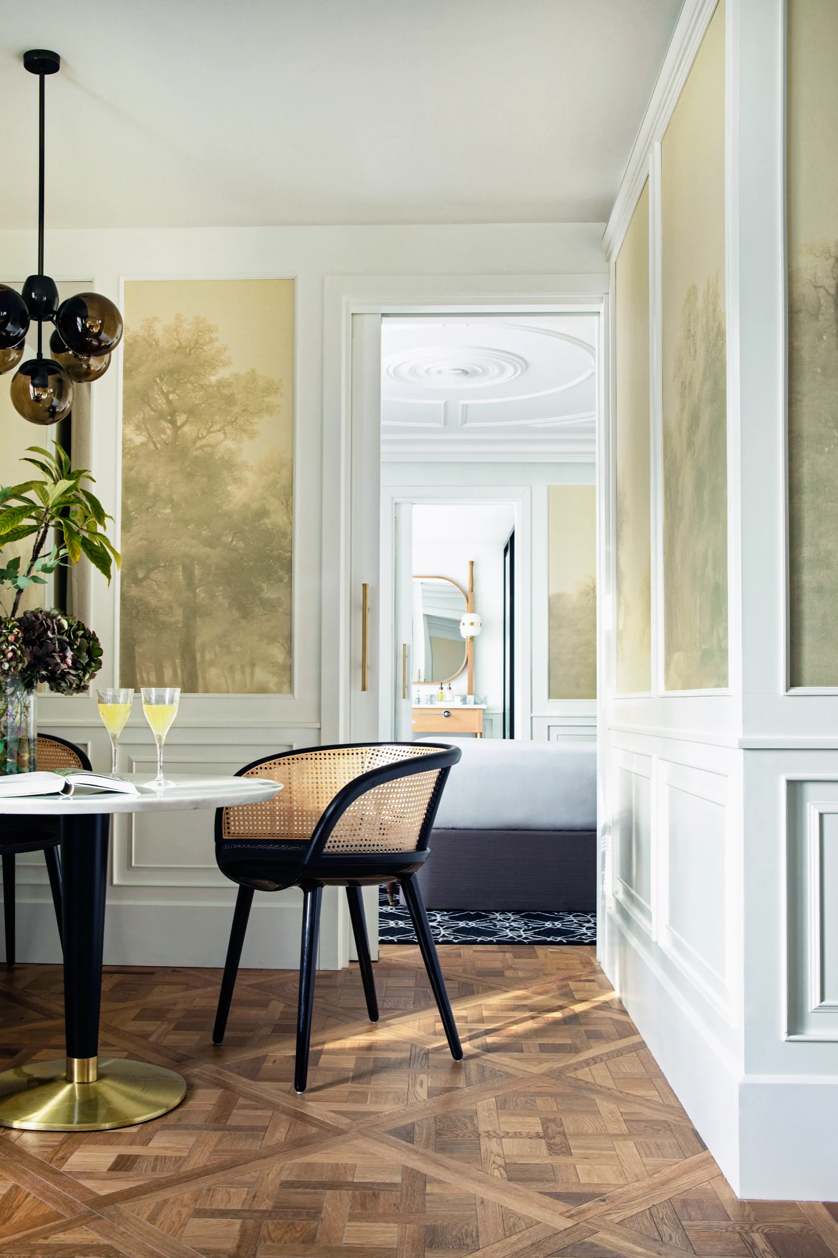 Room corner with wallpaper and chair, BLESS Madrid
